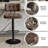  Swivel Adjustable Height Bar Stool ,Counter Height Bar Stools Set of 2, Fabric Upholstered Counter Barstools with Backrest for Kitchen Island, Home Bar,Brown-123406825