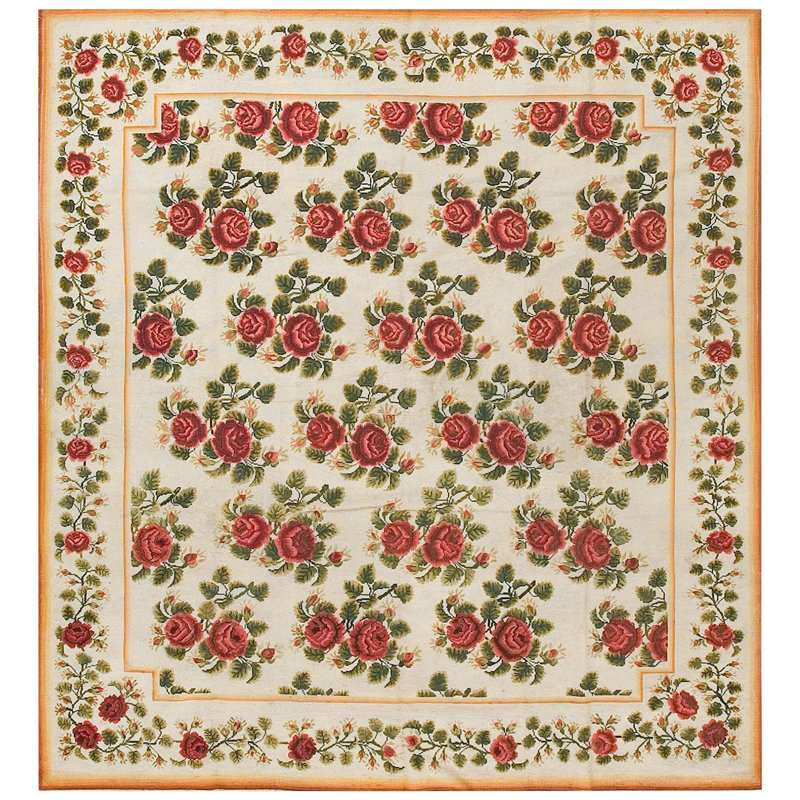 Tapis ivoire rouge 1890 1890