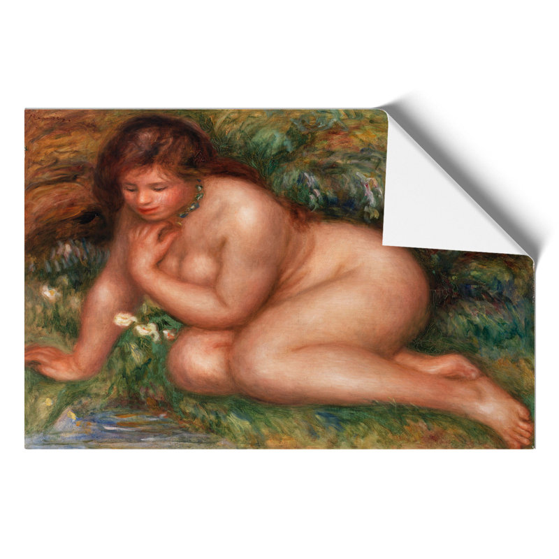 Bather Gazing by Pierre Auguste Renoir - Frameless Print, 59cm H x 84cm W x 0.1cm D