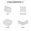 Édredon en microfibre 5 pièces pour très grand lit, blanc, présentant le très grand lit à volants Grace en microfibre blanche-128135346