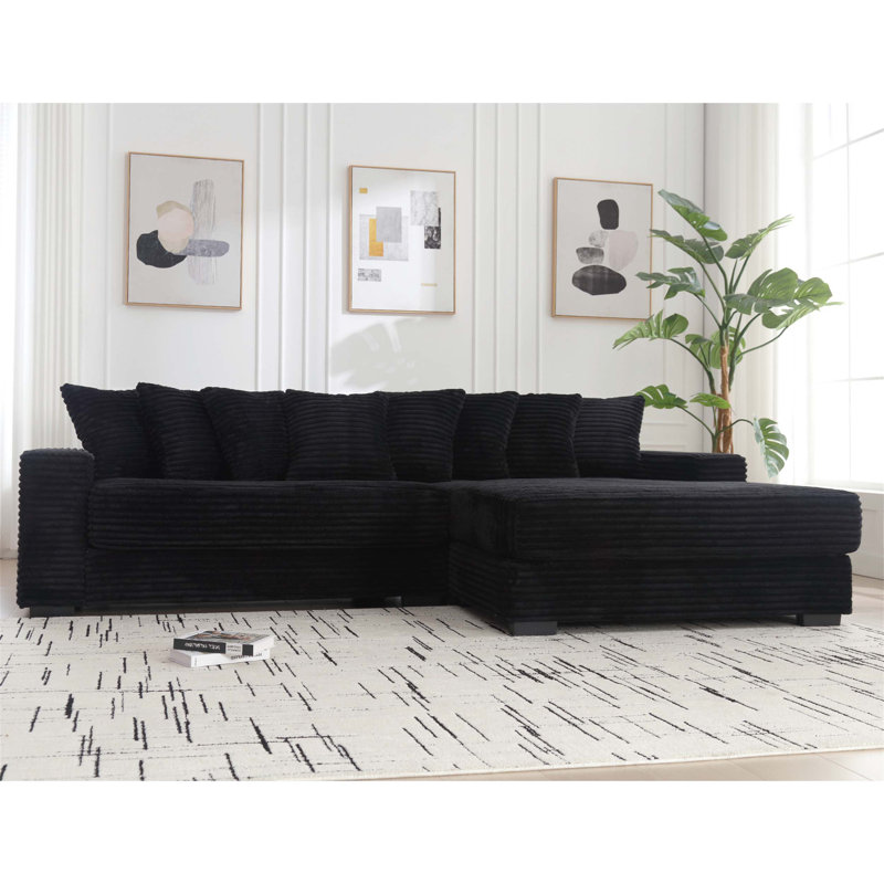 Canapé rembourré en velours côtelé confortable pour les moments de détente, parfait pour tout décor intérieur et confort