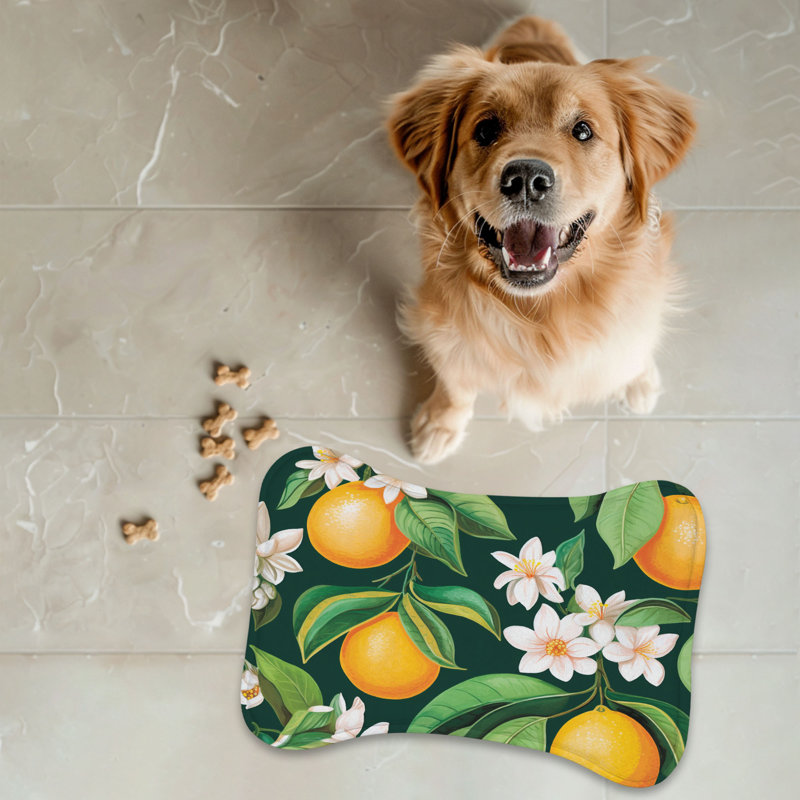 Bold Fruit Art - 1 Piece Bone Shape Feeding Mat