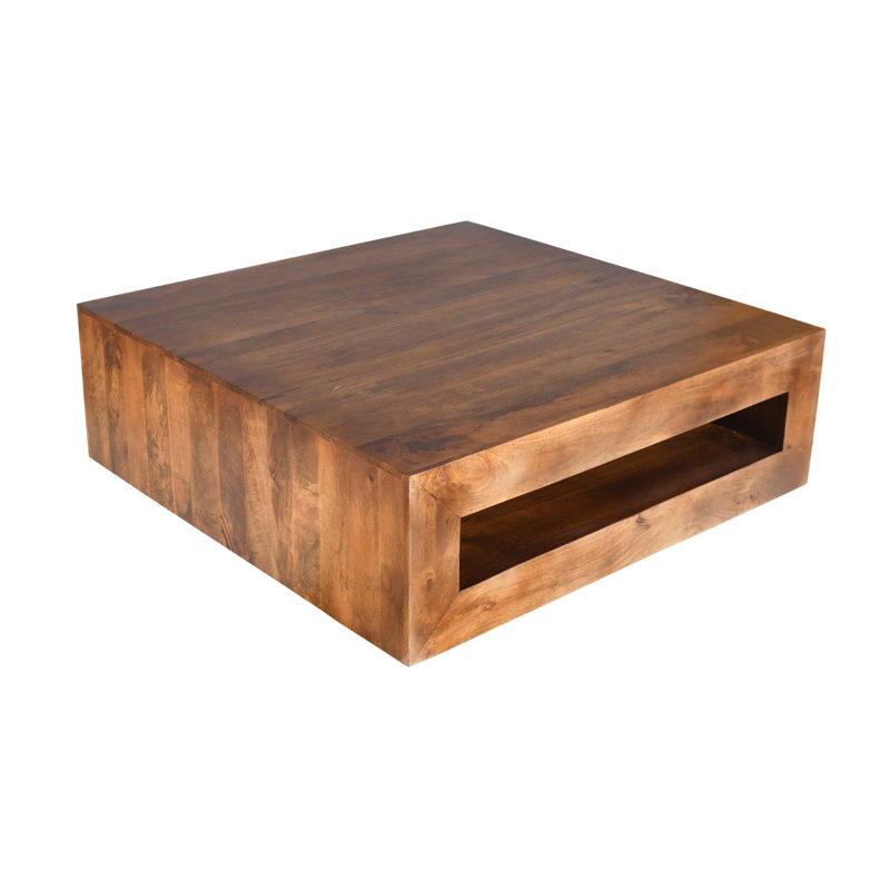 Solid Wood Square Modern Large Coffee Table