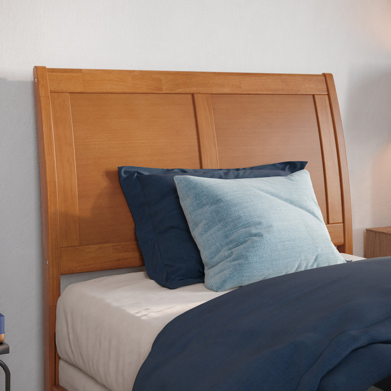  Lampley Solid Wood Foundation Bed , Twin XL, Light Toffee