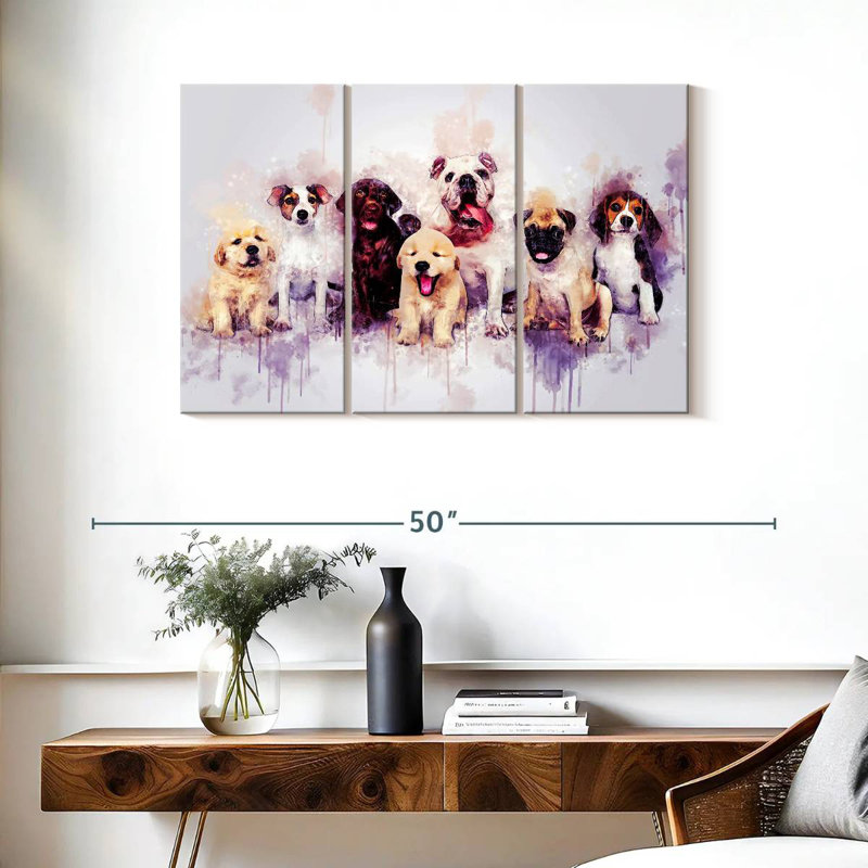 Chiots de chien, H 24 po x l 38 po