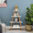 Solid Bamboo Wood Oxford “A”Frame Ladder Display Bookshelf