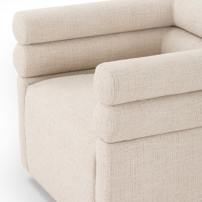 Evie Swivel Chair-Hampton Cream, Cream