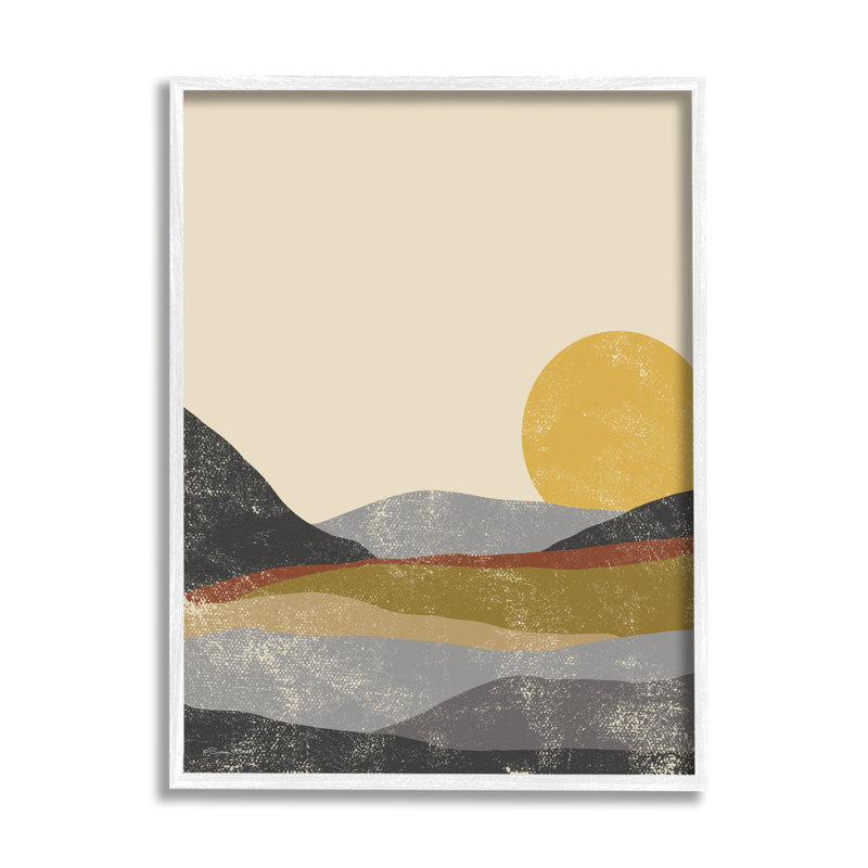 Art mural sur toile tendue, "Sunrise Clrif", H 24 po x l 30 po, Giclée encadrée blanc bord de mer