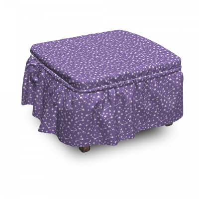 Housse pour repose-pieds doodle étoile cosmique