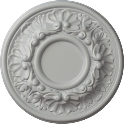 Médaillon de plafond Endurathane Tyrone, DE 16 1/8 po x P 3 1/2 po x P 3/4 po (convient aux auvents jusqu'à 6 3/4 po), deux pièces, apprêté en usine