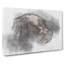 Chocolate Brown Labrador Dog in Abstract - Wrapped Canvas-55314757