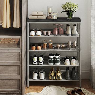 5 Tier 20 Pais Shoe Rack 29.8"W Organizer with Storage Shelves