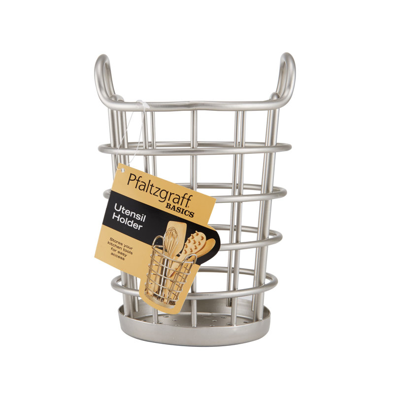 Paramount Satin Stainless Steel Wire Kitchen Utensil Holder
