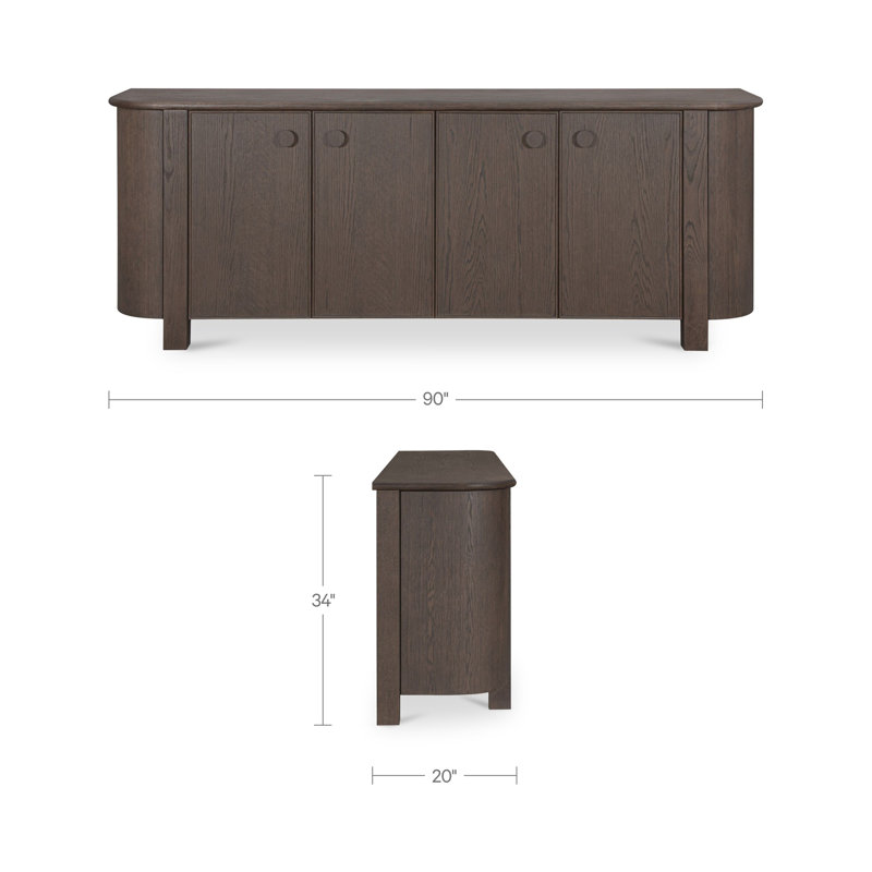 Loren Sideboard Dark Brown, Dark Brown