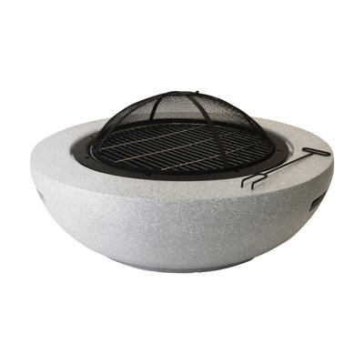 Torres Round Clay Wood Burning Fire Pit