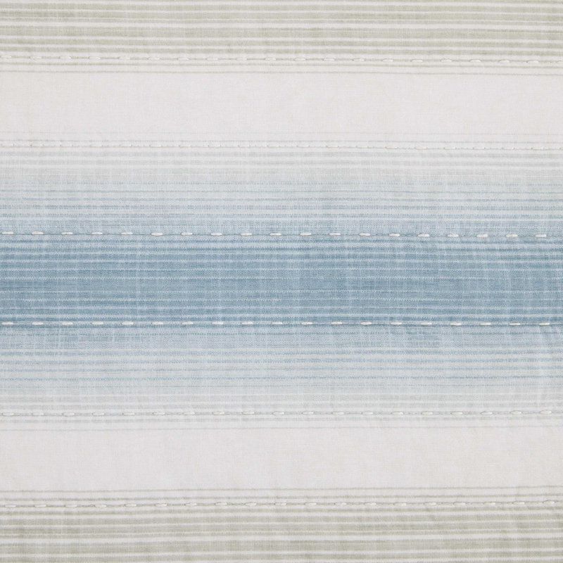 Tommy Bahama Prima Island Stripe Cotton Reversible Blue Quilt Set, Queen Quilt + 2 Standard Shams