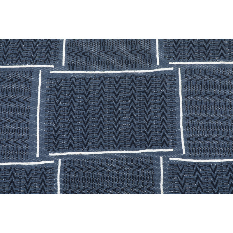 Bovina Area Rug in Navy, Rectangle 5' x 8'