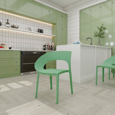 Chaise de patio d'extérieur, conception monobloc en polypropylène