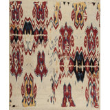 Jazz Hand Knotted Wool Area Rug in Cream