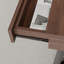Bureau 55,25 po brun clair + noir rectangulaire en bois massif + acier avec 3 tiroirs