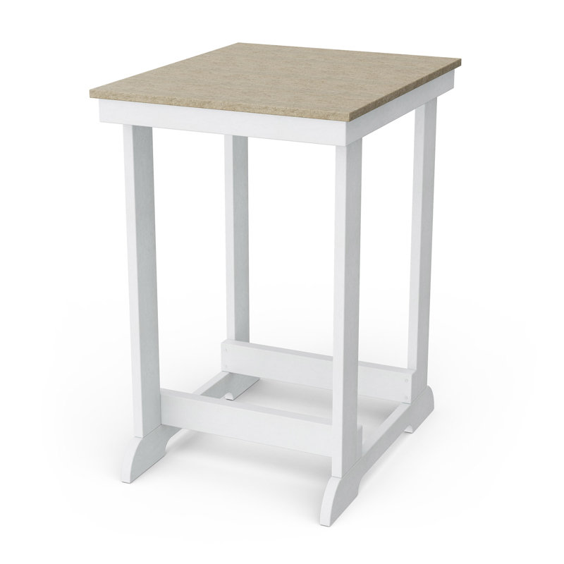 Table de comptoir Heritage, Bois patiné / blanc