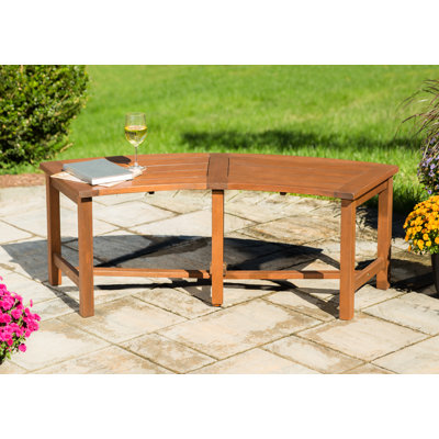 Curved Eucalyptus Wooden Picnic Bench