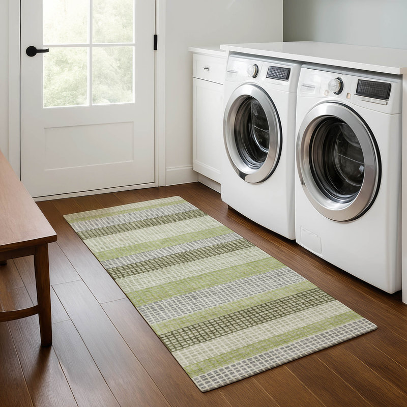 Premium Machine Washable Ansley Stripes Rug, Runner 2'3" x 7'6"