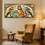 Ensemble de 3 reproductions d'art sur toile de style vitrail chats et oiseaux-706895256