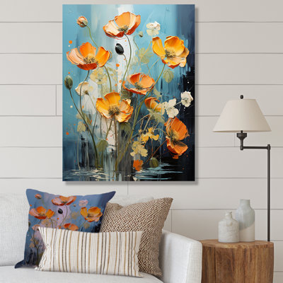 Buttercups Burst With Fierce Brushwork II - Buttercups Wall Art Living Room