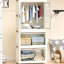 Armoire autoportante portative avec tringle suspendue, armoire de couleur blanche, 4 pour le rangement des vêtements de chambre à coucher