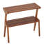 Table de bout en bois massif de style Mid-Century moderne de 27,56 po - Table d'appoint étroite avec tablette de rangement à 2 niveaux, table de chevet élégante et table d'appoint en finition cerisier