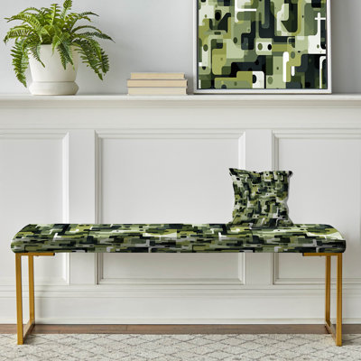 Banc rembourré or