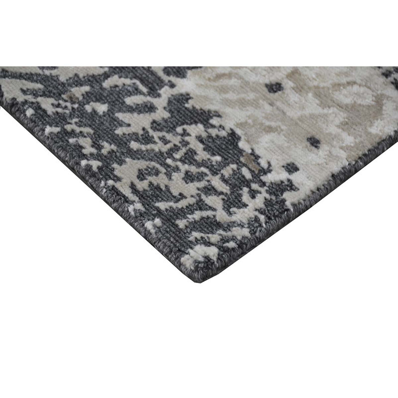 Hand Woven Linen and Cotton Abstract Area Rug, Rectangle 2' x 3'