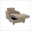 Fauteuil d'appoint convertible avec repose-pieds, porte-gobelets, ports USB et dossier inclinable-132468019