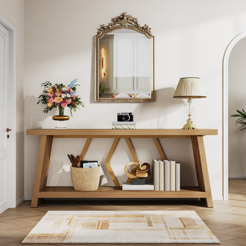 Danieliz 70.86'' Long Console Entryway Table for Living room, Natural