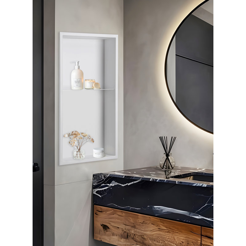 Niche Gauche 18, 13,38 "x H 25,19", blanc