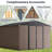 10' X 10' Metal Storage Shed For Ourdoor, Steel Yard Shed  With Design Of Lockable Doors, Utility And Tool Storage For Garden, Backyard, Patio, Outside Use