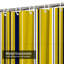 Rideau de douche rayé jaune, bleu, blanc, bleu marine avec 12 crochets-1104272589