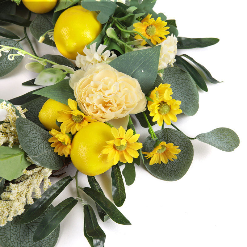 Faux Peony 45cm Wreath