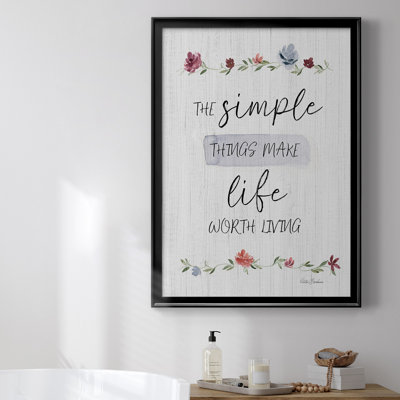 The Simple Things - Toile encadrée de qualité supérieure - prête à être accrochée