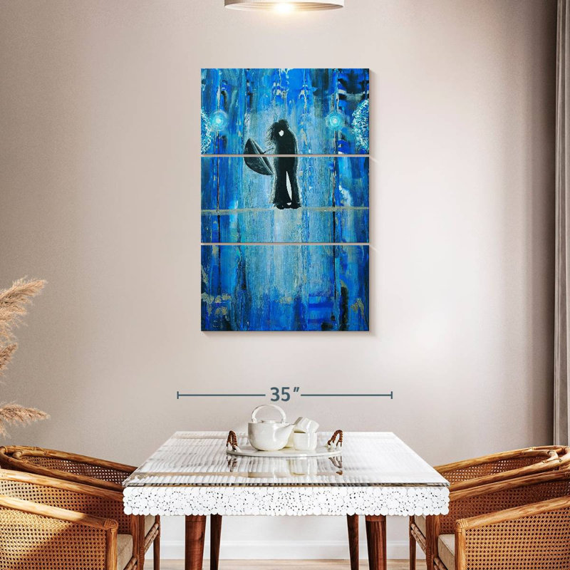 Kelan Sapphire Rain Romance, H 45 po x l 28 po