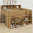 Stylish Wooden Loft Bed With Study Desk, Storage Shelves And LED-272584901