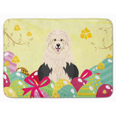 Tapis pour salle de bain en mousse à mémoire de forme en mousse de pâques old english berger