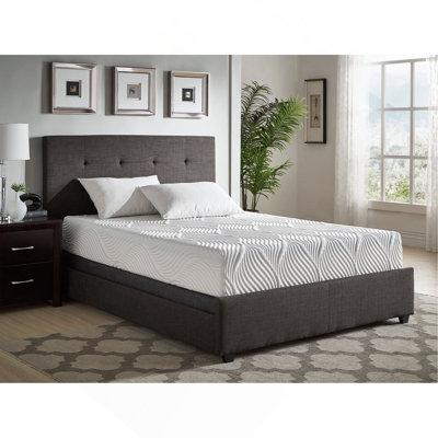10-Inch California King Size Bed Mattress Gel-Infused Memory Foam Mattress, Firm, White, Mattress In A Box