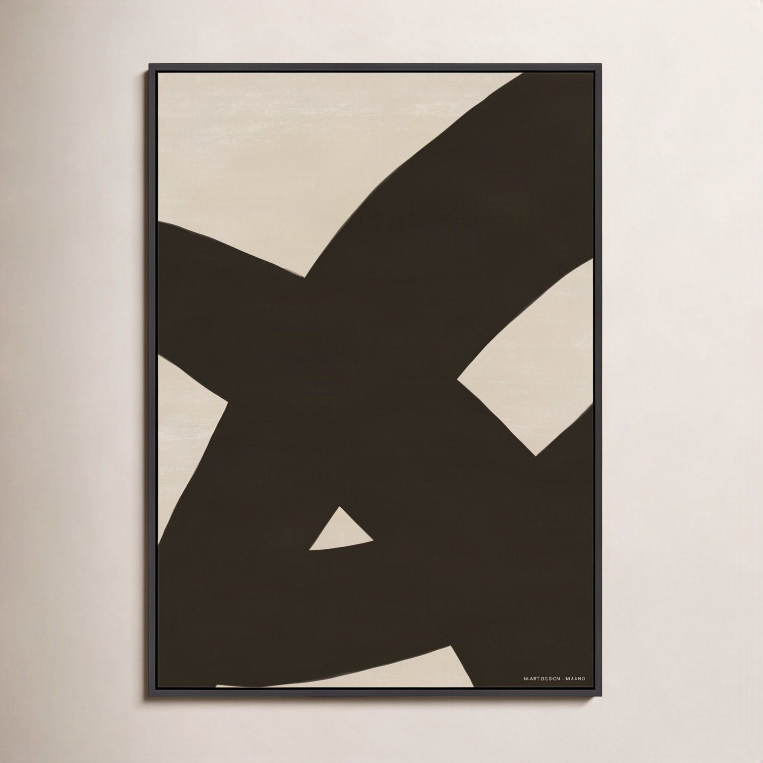 Form & Fusion 2 by Romina Gadler, 38" H x 26.5" W x 1.25" D, Black Framed Canvas