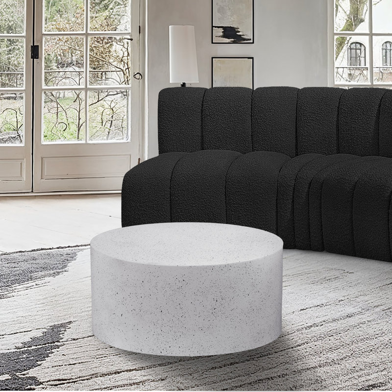 Kirsey Single Coffee Table, Terrazo White
