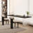 Black Rectangular Solid Wood + Acrylic desk-1806994807