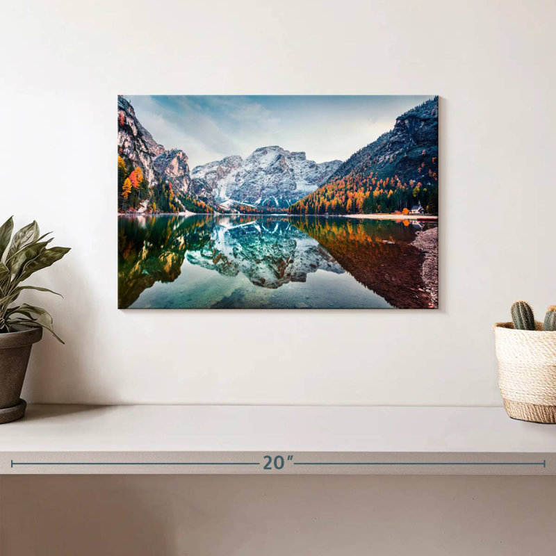 Paysage d'Alvord Lake Braies, H 8 po x l 12 po