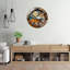 Horloge murale vitrail Coyote