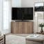 Aurel Modern Fluted Sliding Door Corner TV Stand with Storage-202505677